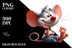 Cute Mouse with Bow Tie PNG Product Image 2