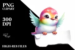 Baby Hummingbird, Smiling | Clipart Product Image 3