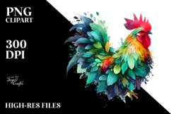 Vibrant Abstract Chicken PNG Product Image 2