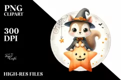Cute Baby Squirrel in Halloween Costume, Simple Design Product Image 1