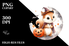 Adorable Baby Squirrel in Halloween Costume, High-Res PNG Product Image 2