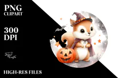 Adorable Baby Squirrel in Halloween Costume, High-Res PNG Product Image 2