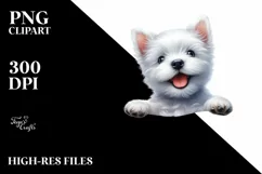 Cute Baby West Highland White Terrier | Sublimation Clipart Product Image 1