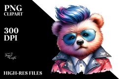 Cute Baby Bear Modeling with Contempt Expression PNG Product Image 3