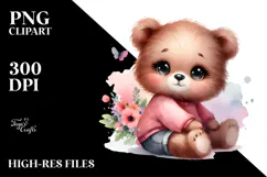 Sweet Baby Bear PNG Product Image 2
