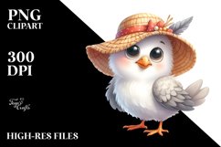 Funny Baby Dove with Sun Hat Product Image 1