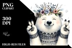 Victorious Polar Bear Clipart Product Image 1