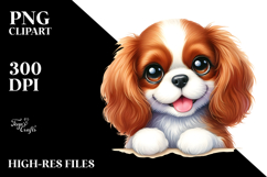 Happy Cavalier King Charles Spaniel PNG Product Image 2