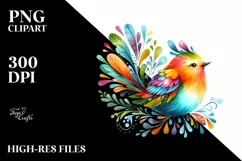 Colorful Vibrant Bird | Sublimation Clipart Product Image 3