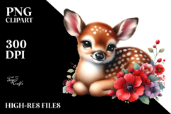 Smiling Resting Deer | Clipart Product Image 2
