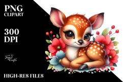 Smiling Resting Deer | Clipart Product Image 2
