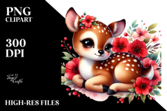Smiling Resting Deer | Clipart Product Image 2