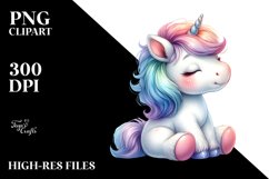 Baby Unicorn, Cool Haircut | Clipart Product Image 3