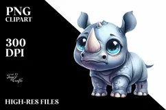 Baby Rhino Big Eyes | Clipart Product Image 1