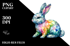 Diamond Bunny from Wood PNG Product Image 2
