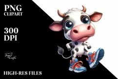 Confused Cow in Sports Shoes Product Image 1