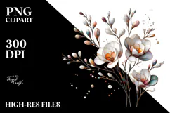 Freesia with Metalic Insertions PNG Product Image 2
