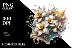 Abstract Artistic Narcissus Clipart Product Image 2