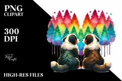 Cute Bernese Mountain Dog Heart PNG Product Image 2