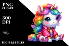 Funny Playing Unicorn, Transparent PNG Product Image 2
