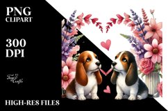 Cute Basset Hound Heart PNG Product Image 2