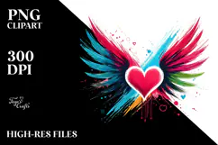 Heart with Wings, Transparent PNG Product Image 2