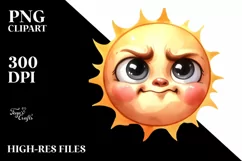 Expressive Baby Sun, Transparent PNG Product Image 3