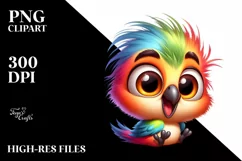 Colorful Baby Parrot Cartoon Clipart Product Image 3