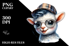 Cute Baby Lamb Energetic PNG Product Image 2