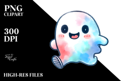 Funny Washed Watercolor Ghost Image, Transparent PNG Product Image 2