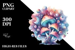 Magical Celestial Astral Mushroom | Sublimation | Clipart Product Image 3