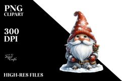 Detailed Winter Gnome PNG Product Image 2