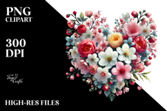 Heart made of Spring Flowers, Transparent PNG Product Image 2
