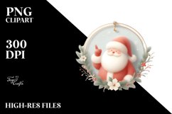 Pastel Christmas Santa PNG Product Image 2