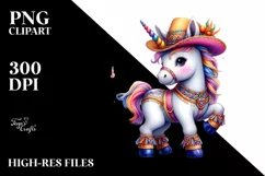 Baby Unicorn Cajun Two-Step PNG Product Image 3