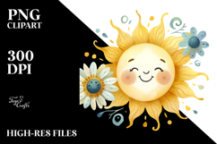 Whimsical Smiling Sun PNG Product Image 2
