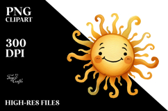 Simple Smiling Sun, Transparent PNG Product Image 2