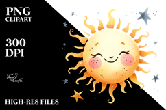 Whimsical Smiling Sun PNG Product Image 2