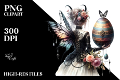 Creative Gothic Fairy with Easter Egg, PNG Product Image 2
