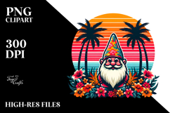 Retro Tropical Gnome Sunset, 20 oz Tumbler Product Image 2
