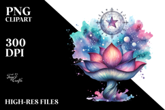 Colorful Magical Celestial Mushroom | Clipart Product Image 2