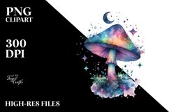 Colorful Magical Celestial Mushroom | Clipart Product Image 3