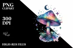 Colorful Magical Mushroom Watercolor Splash | Sublimation | Product Image 3