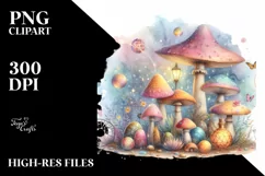 Detailed Magical Mushroom PNG Product Image 3