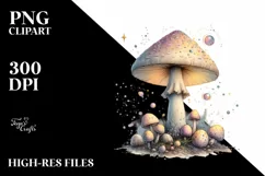 Detailed Magical Mushroom PNG Product Image 3