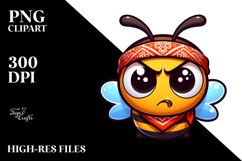 Cute Cartoon Bee with Sarcastic Side-Eye PNG Product Image 2