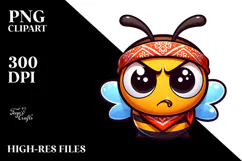 Cute Cartoon Bee with Sarcastic Side-Eye PNG Product Image 2