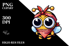 Cute Cartoon Bee with Sarcastic Side-Eye PNG Product Image 2