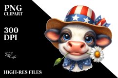 Sun Hat Cow Clipart Product Image 3