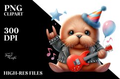 Walrus with Party Hat PNG Product Image 2